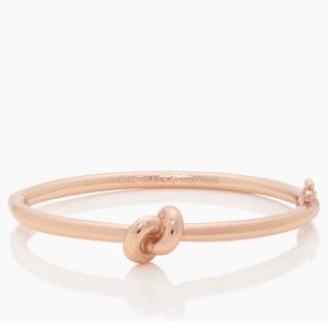 Kate Spade Knot Hinged Bangle Bracelet Rose gold